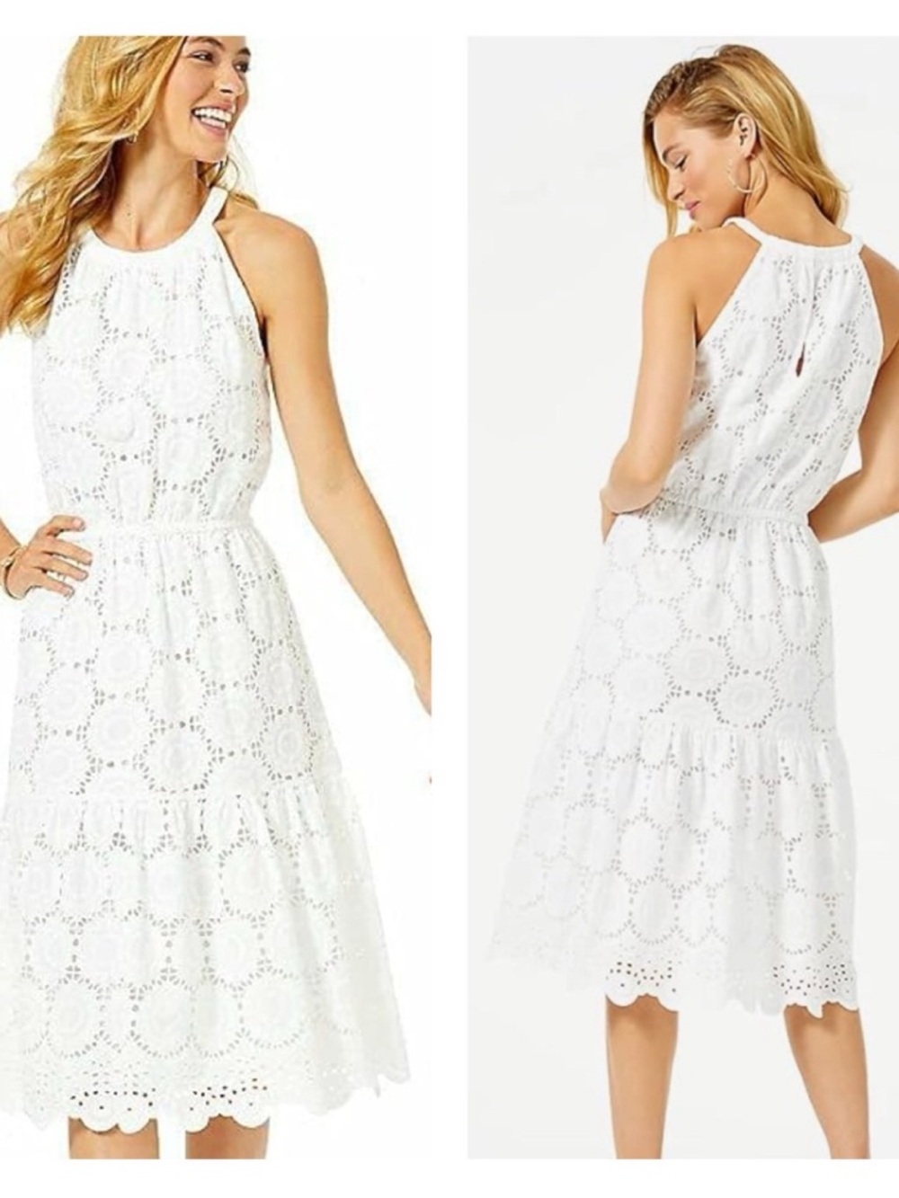Lilly Pulitzer Alda Midi Dress Women's Size Medium White NWT